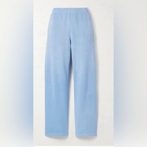 SKIMS Light Blue French Terry Straight Leg Pants in Color Blue Bell